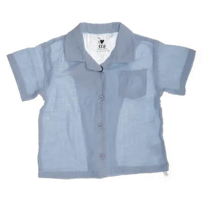 Kortärmad skjorta (Blå) från ICA I Love Eco Ekologisk bomull