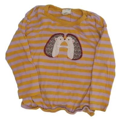 Långärmad t-shirt (Gul, Lila) från Småfolk Ekologisk bomull