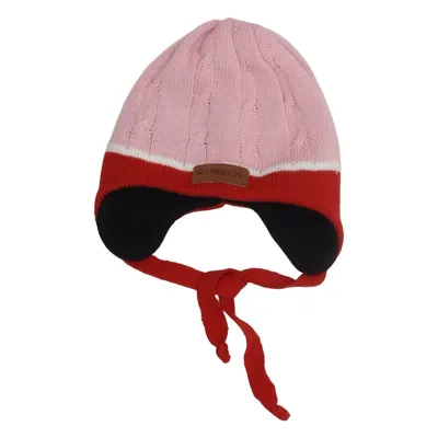 Trapper hat (Pink, Red, White) from Lindberg Acrylic, Wool