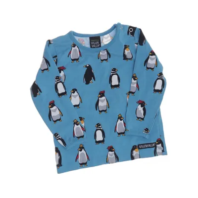 Långärmad t-shirt (Blå, Flerfärgad) från Villervalla Ekologisk bomull, Elastan