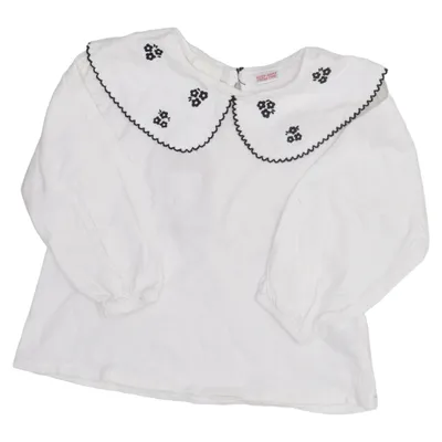 Blouse (White) from Zara Cotton