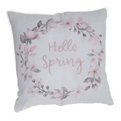 Prydnadskudde (Vit, Rosa) från Kotikulta Polyester