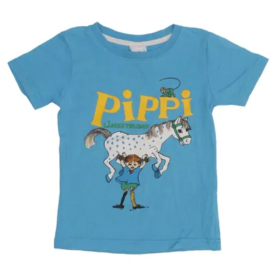 T-shirt (Blå) från Pippi Långstrump Ekologisk bomull