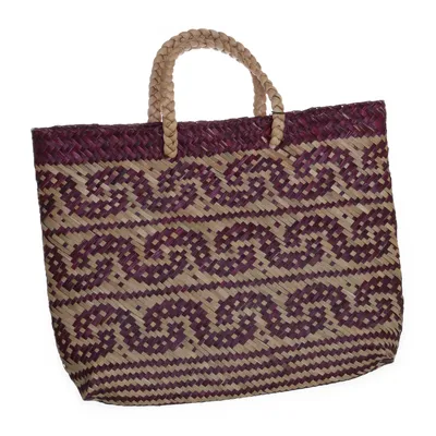 Strandtas (Lila, Beige)