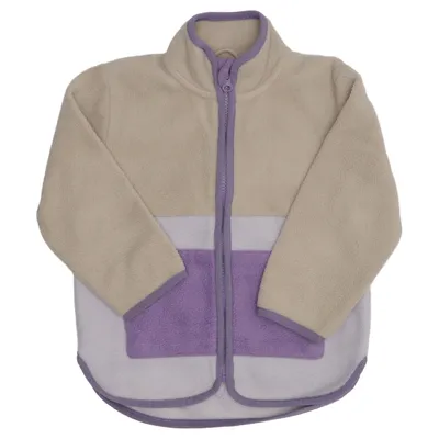 Fleecejakke (Beige, Lilla, Flerfarvet) fra Lindex Kids Polyester