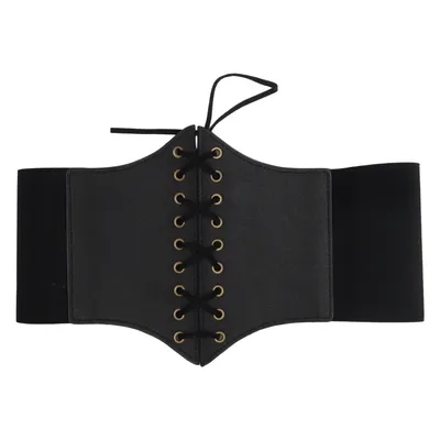 Waist belt (Black) from Gothicana Elastane, Polyester, Polyurethane