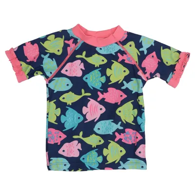 T-shirt de natation (Bleu, Multicolore) de Pusblu Élasthane, Polyamide