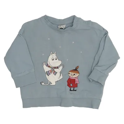 Collegetröja (Blå, Flerfärgad) från Moomin by Lindex Bomull, Elastan