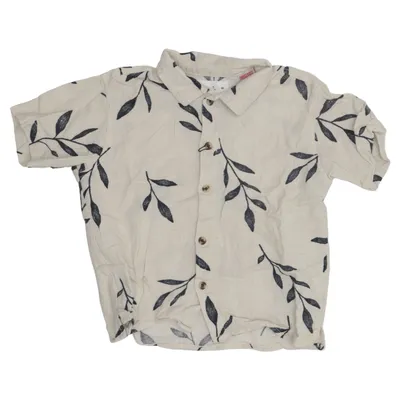 Chemise à manches courtes (Beige, Noir) de Zara Lin, Viscose