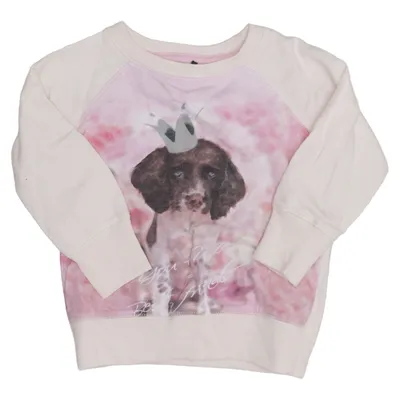Sweatshirt (White, Pink) from Sweet Me Cotton, Polyester