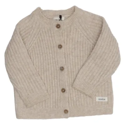 Cardigan (Beige) from Newbie by KappAhl Acrylic, Elastane, Polyamide, Polyester, Wool