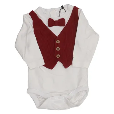 Body (White, Red) from Newbie by KappAhl Cotton, Elastane