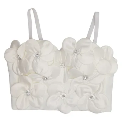 Bustier (White) from Shein Elastane, Polyamide