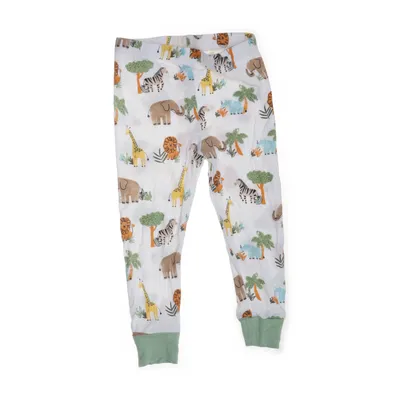 Broek (Wit, Meerkleurig) van Little Me Bamboo, Elastaan, Viscose