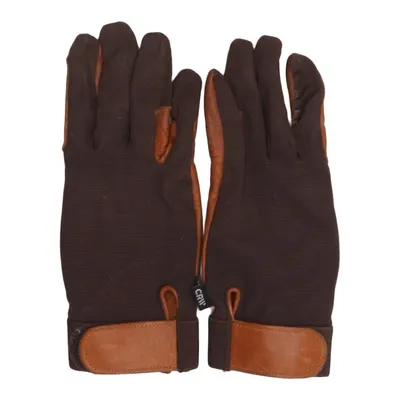 Reithandschuhe (Braun) von CRW Leder, Polyester
