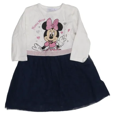 Jurk (Wit, Blauw) van Disney Baby Katoen, Polyester