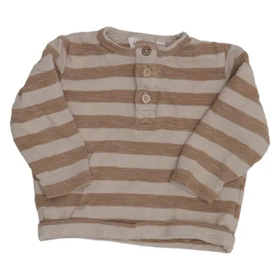Henley T-shirt (Beige, Brun) fra Lil' Atelier Økologisk bomuld
