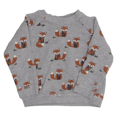 Sweatshirt (Grå, Brun, Hvid) fra Pusblu Bomuld, Viscose