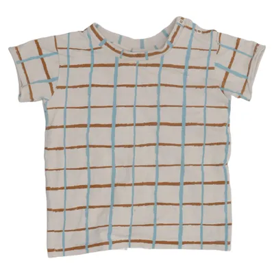 T-shirt (Jared Check Ss Tee) from Soft Gallery Elastane, Organic cotton