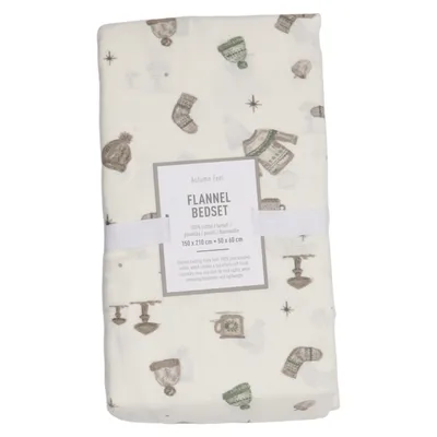 Bäddset (Vit, Flerfärgad) från Kid / Hemtex Bomull
