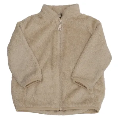 Fleece jacket (Beige) from Uniqlo Baby Cotton, Elastane, Recycled polyester