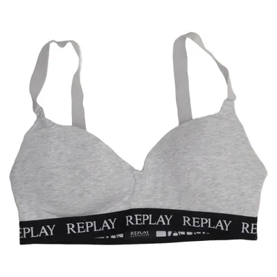 Bralette (Gray, Black) from Replay Cotton, Elastane, Viscose