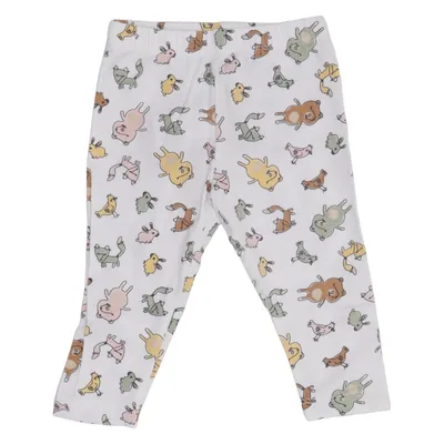 Leggings (Vit, Flerfärgad) från ICA I Love Eco Elastan, Ekologisk bomull