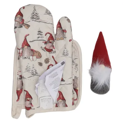 Oven mitts (Beige, Red, Multicolored) from Northern Winterland