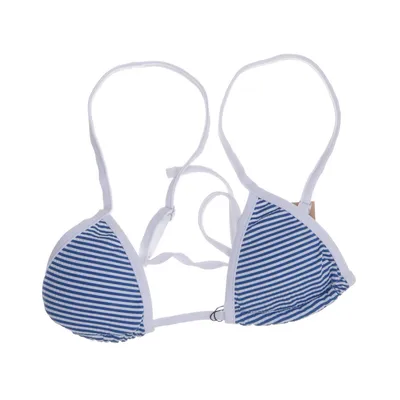 Bikini top (White, Blue) from Design by Si Elastane, Polyester