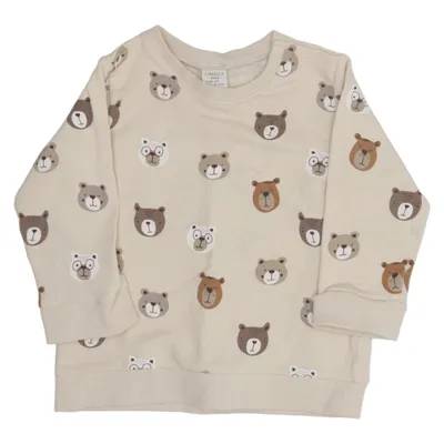 Collegetröja (Beige, Brun) från Lindex Baby Bomull, Elastan