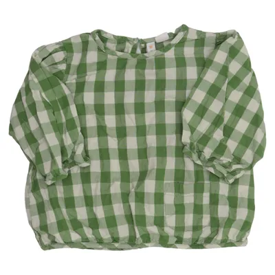 Blouse (Groen, Wit) van Minimarket Katoen