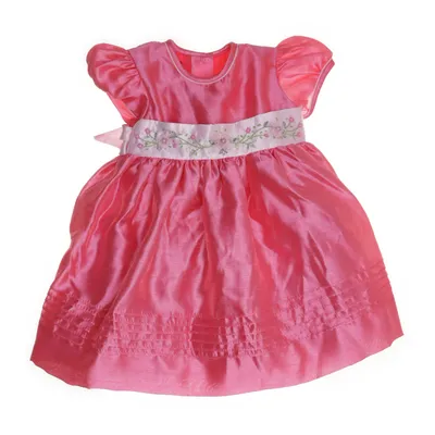 Klänning (Rosa, Grön) från Brigitte Bomull, Polyester