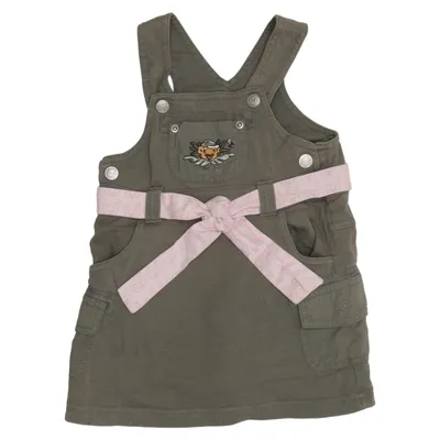 Hängselklänning (Grön, Rosa) från Bamse by Lindex Bomull