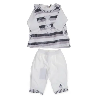 Set (White, Gray) from Dirkje Cotton, Polyester