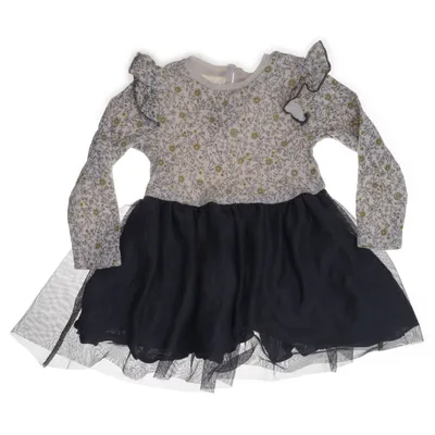 Jurk (Grijs, Beige, Meerkleurig) van Zara Baby Katoen, Elastaan