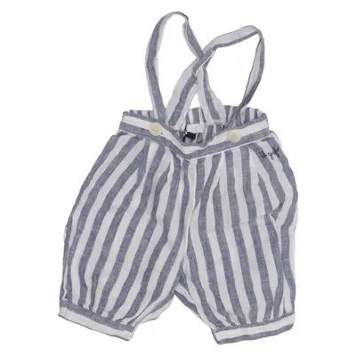 Dungaree shorts (Blue, White) from Il Gufo Linen