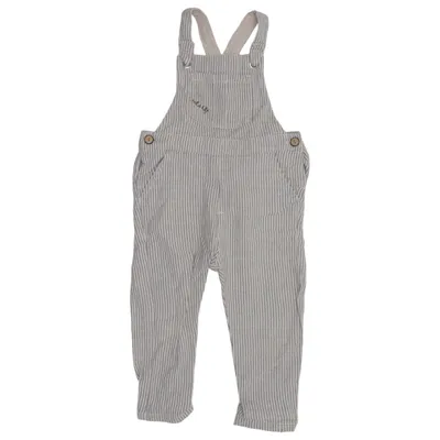 Hängselbyxor (Beige, Blå) från Zara BabyBoy Bomull, Linne, Polyester