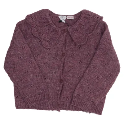 Cardigan (Violet) de Zara Acrylique, Élasthane, Polyester, Laine