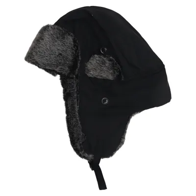 Chapeau de trappeur (Noir, Gris) Polyester