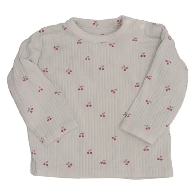 Long sleeve T-shirt (Beige, Red) from Next Baby Cotton, Elastane