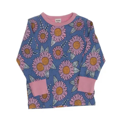 Långärmad t-shirt (Blå, Flerfärgad) från Meyadey Bomull, Elastan