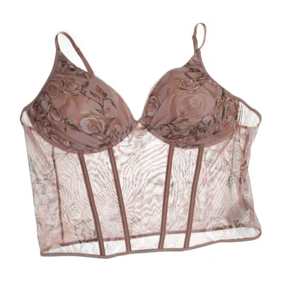Bustier (Bruin, Meerkleurig) van Shein Curve Elastaan, Polyester