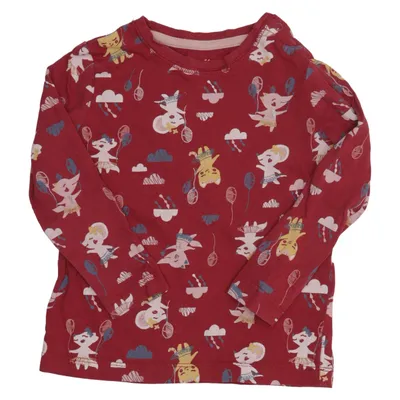 Long sleeve T-shirt (Red, Multicolored) from Lupilu Cotton