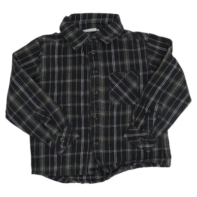 Chemise en flanelle (Noir, Vert) de Minymo Coton biologique