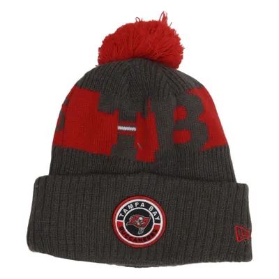 Bobble hat (Gray, Red) from New Era Acrylic, Polyester, Wool