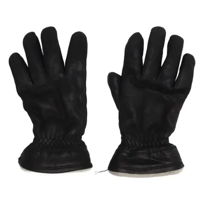 Leather gloves (Black) from Hestra Leather, Polyamide, Polyester, Wool
