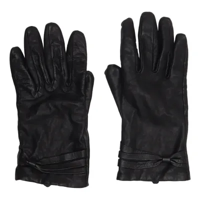 Leren handschoenen (Zwart) van Staff Acryl, Leer