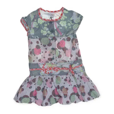 Dress (White, Multicolored) from Cakewalk Cotton