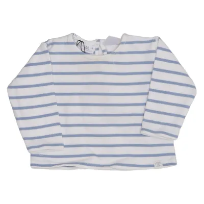 Långärmad t-shirt (Vit, Blå) från Zara Bomull