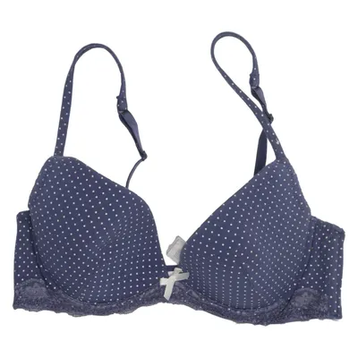 Bra (Blue, White) from Mariemeili Cotton, Elastane, Polyamide